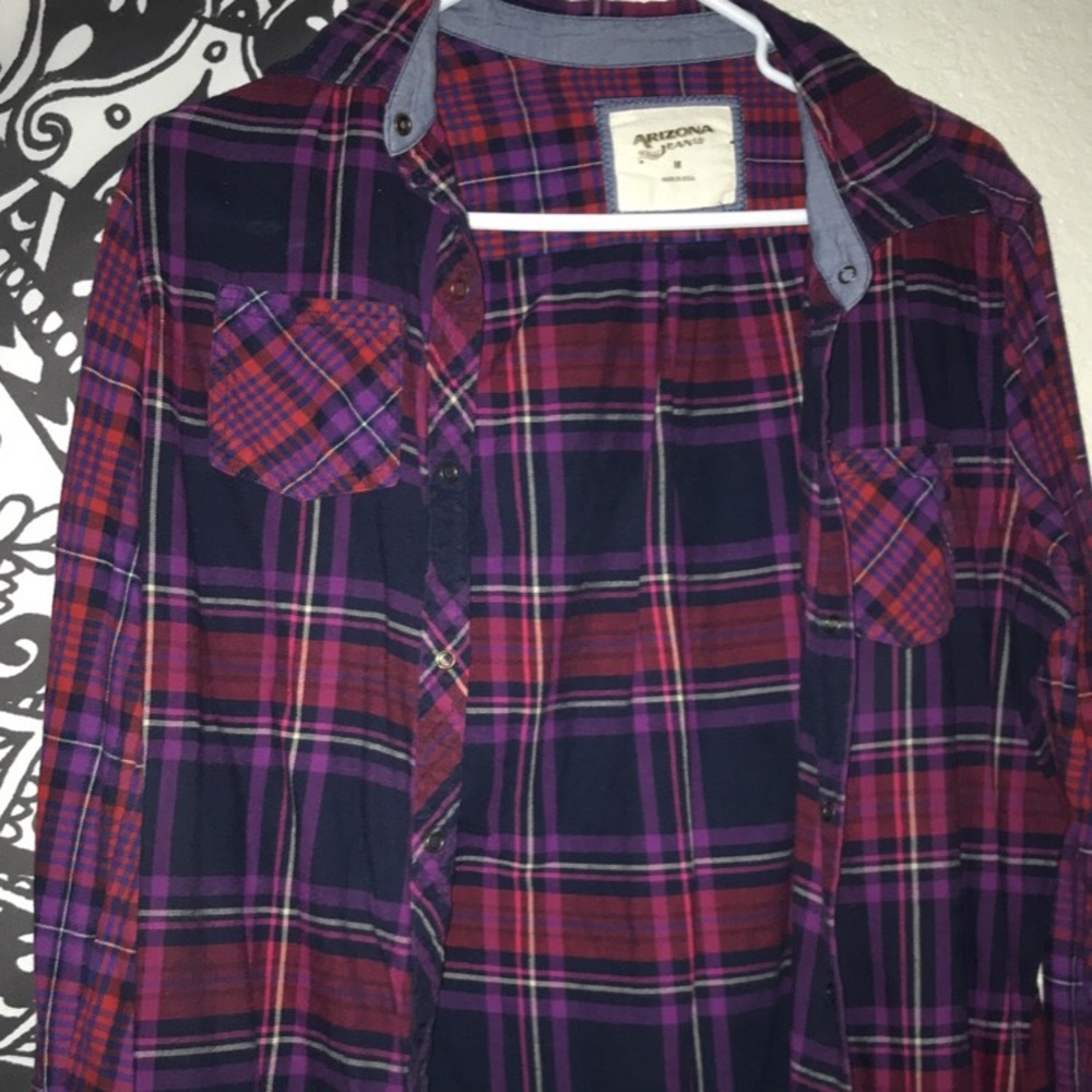 Arizona jeans button up/snap flannel